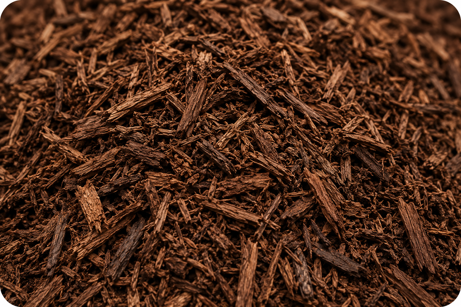Fresh hardwood mulch